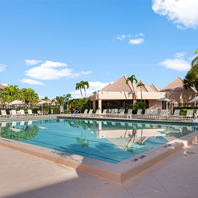 Pool Side View | Turtle Lake Golf Colony COA Naples Florida